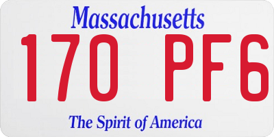 MA license plate 170PF6