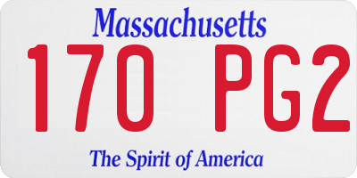 MA license plate 170PG2