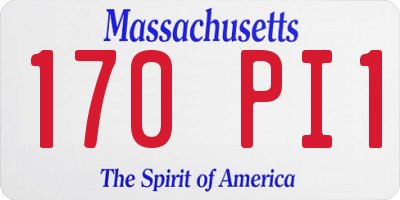 MA license plate 170PI1