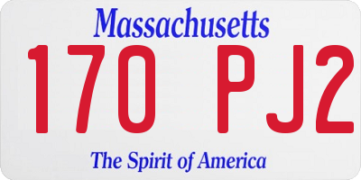 MA license plate 170PJ2