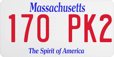 MA license plate 170PK2