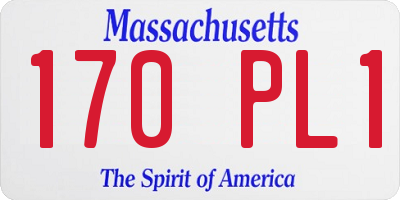 MA license plate 170PL1
