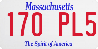 MA license plate 170PL5