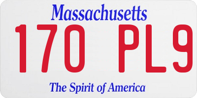 MA license plate 170PL9