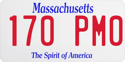 MA license plate 170PM0
