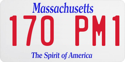 MA license plate 170PM1