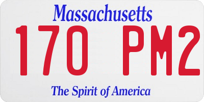 MA license plate 170PM2