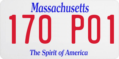 MA license plate 170PO1