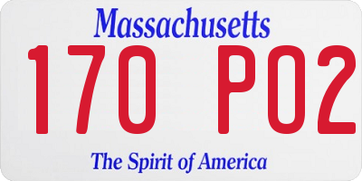MA license plate 170PO2