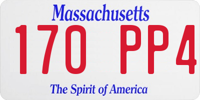 MA license plate 170PP4