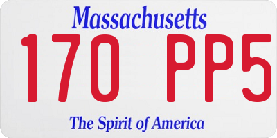 MA license plate 170PP5