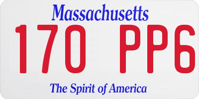MA license plate 170PP6