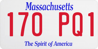 MA license plate 170PQ1