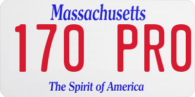 MA license plate 170PR0