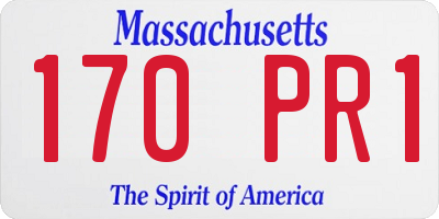 MA license plate 170PR1