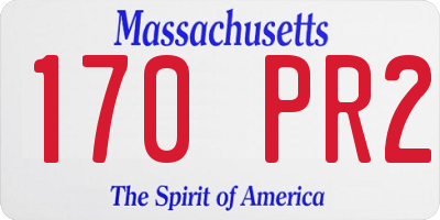 MA license plate 170PR2