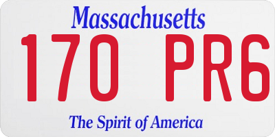 MA license plate 170PR6