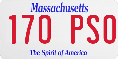 MA license plate 170PS0