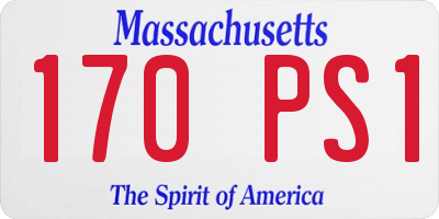 MA license plate 170PS1