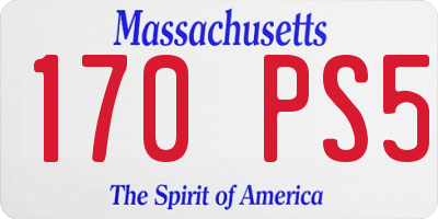 MA license plate 170PS5