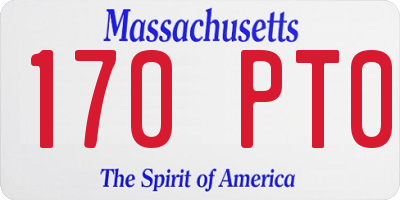 MA license plate 170PT0