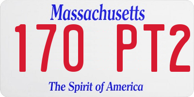 MA license plate 170PT2