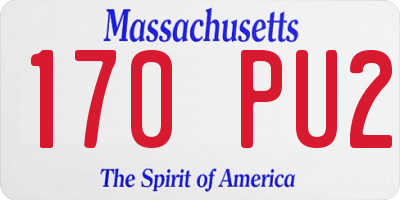 MA license plate 170PU2