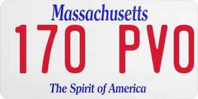 MA license plate 170PV0