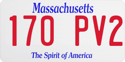 MA license plate 170PV2