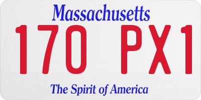 MA license plate 170PX1