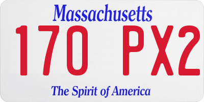 MA license plate 170PX2