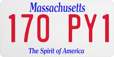 MA license plate 170PY1