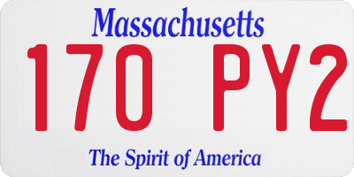 MA license plate 170PY2