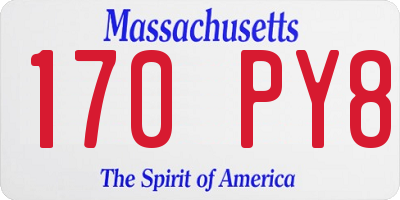 MA license plate 170PY8