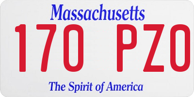 MA license plate 170PZ0