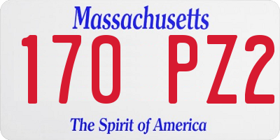 MA license plate 170PZ2