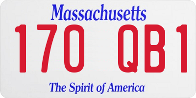 MA license plate 170QB1