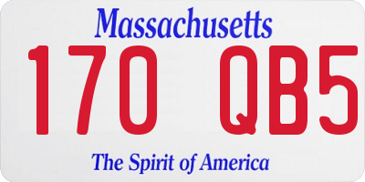 MA license plate 170QB5