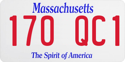 MA license plate 170QC1