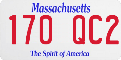 MA license plate 170QC2
