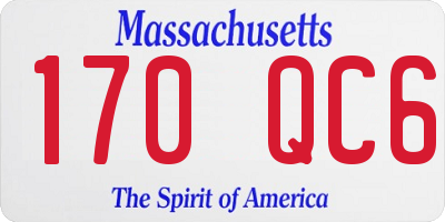 MA license plate 170QC6