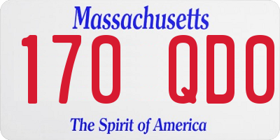 MA license plate 170QD0