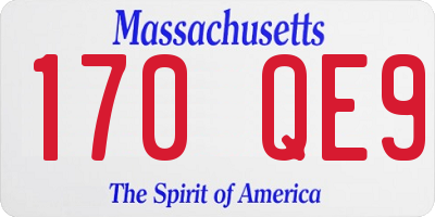 MA license plate 170QE9