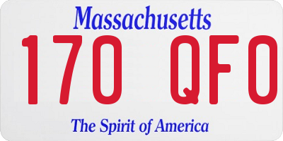 MA license plate 170QF0