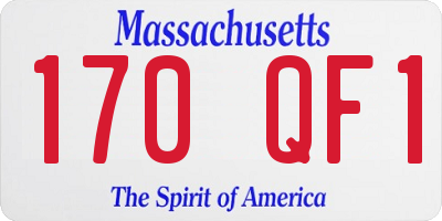 MA license plate 170QF1