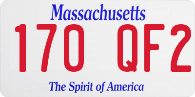 MA license plate 170QF2