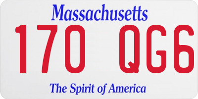 MA license plate 170QG6