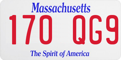MA license plate 170QG9