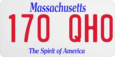 MA license plate 170QH0