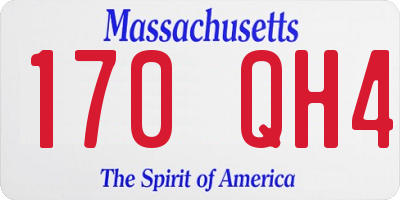MA license plate 170QH4